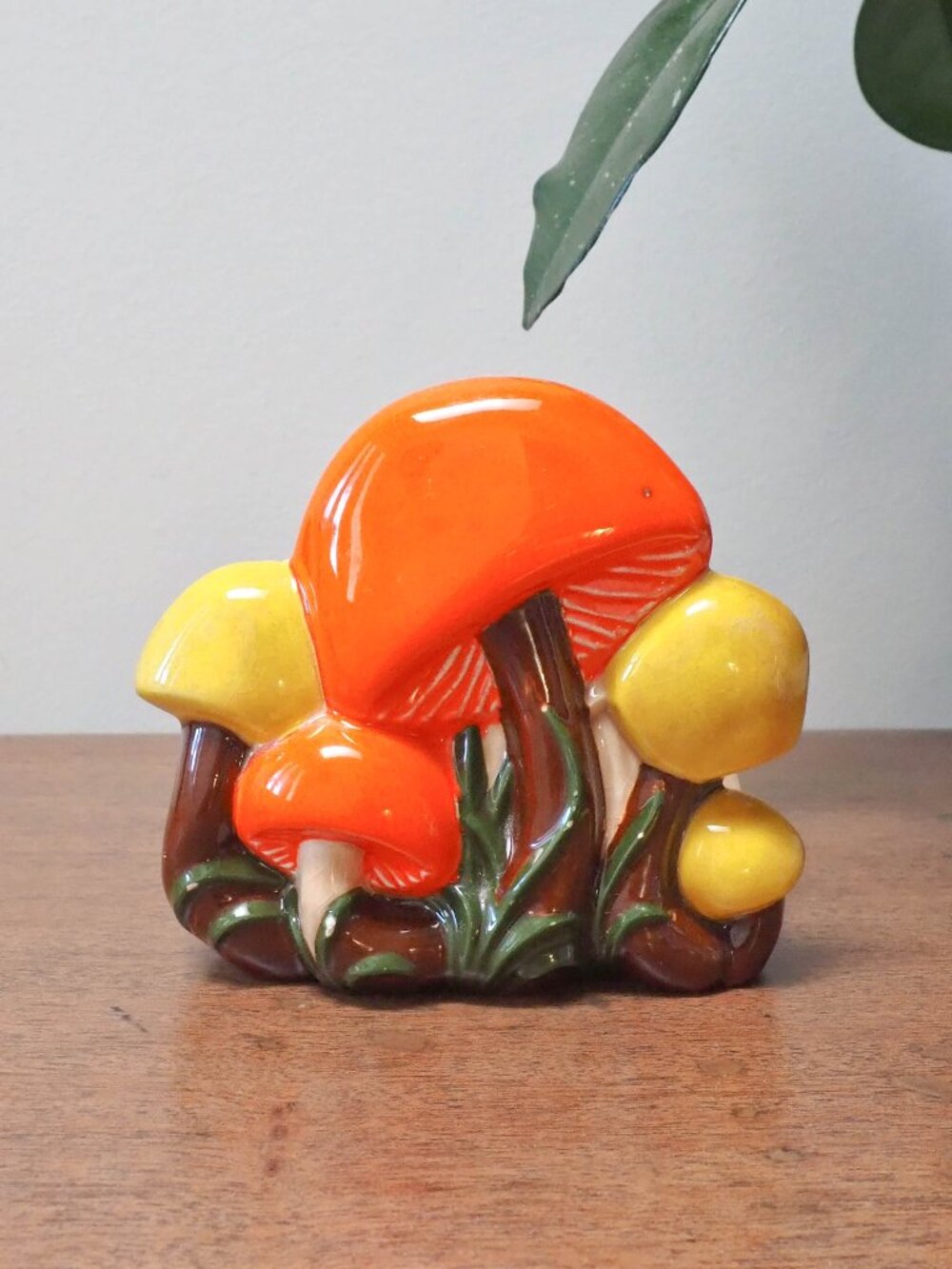 Ceramic Mushroom Napkin Holder - Vintage Fungi Woodland Decor